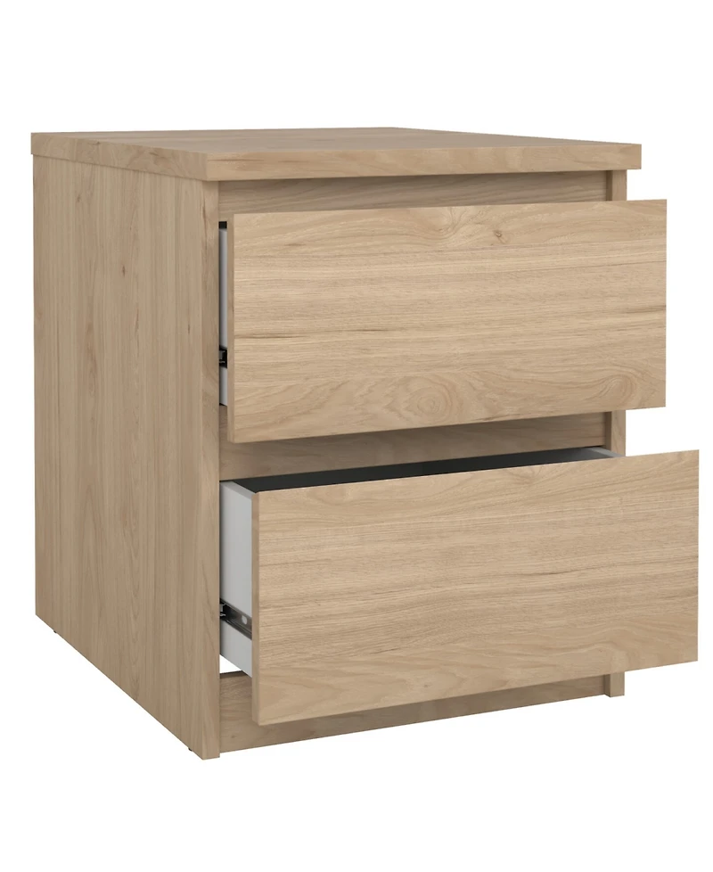 Tvilum 19.49" Wood 2 Drawer Nightstand