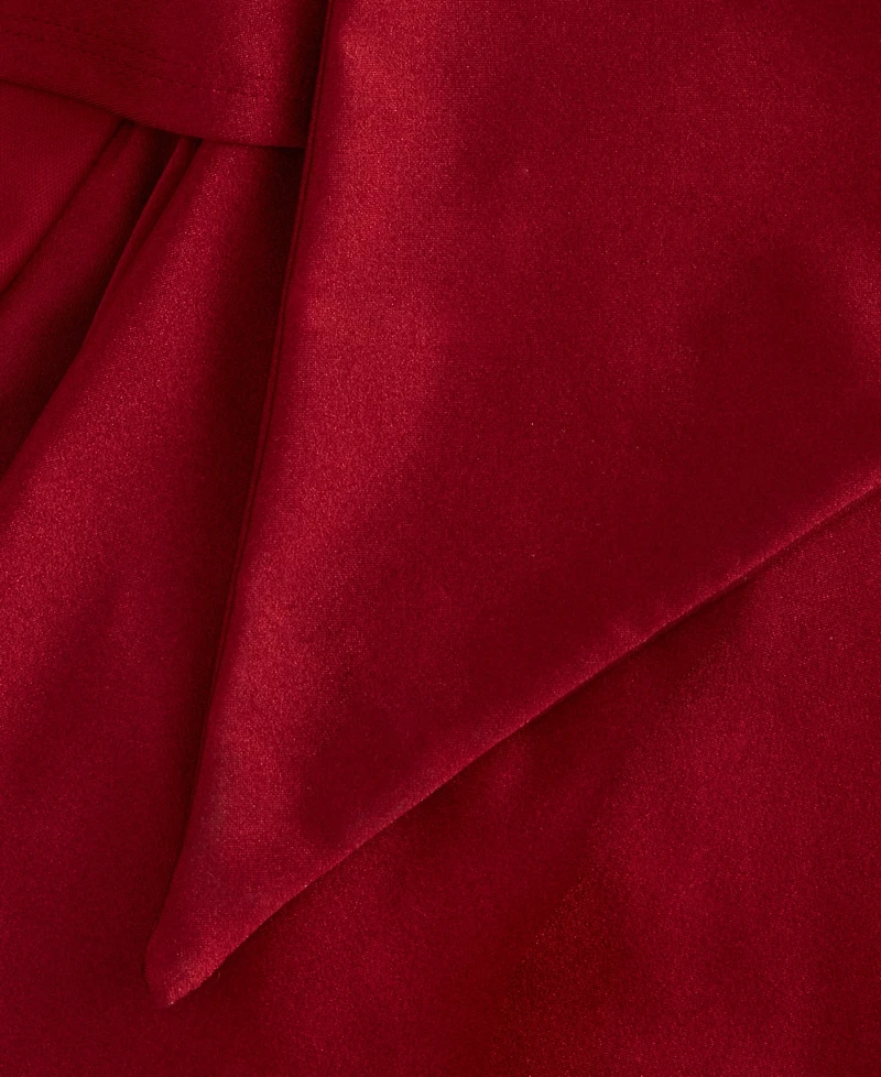 Katia Rae Juniors' V-Neck Ruffled Tie-Back Gown