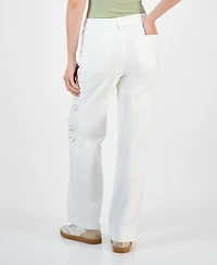 And Now This Women's Eyelet Patch-Pocket Pants, Macy's Exclusive