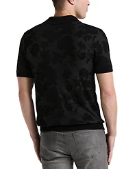 Perry Ellis Men's Floral Jacquard Polo Shirt