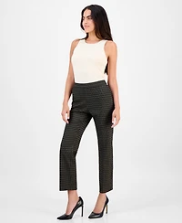 Ak Anne Klein Petite Mid-Rise Straight-Leg Ankle Pants