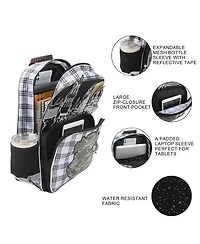 Harry Potter Hogwarts Tartan Crest 16" Kid's Backpack For School And Travel