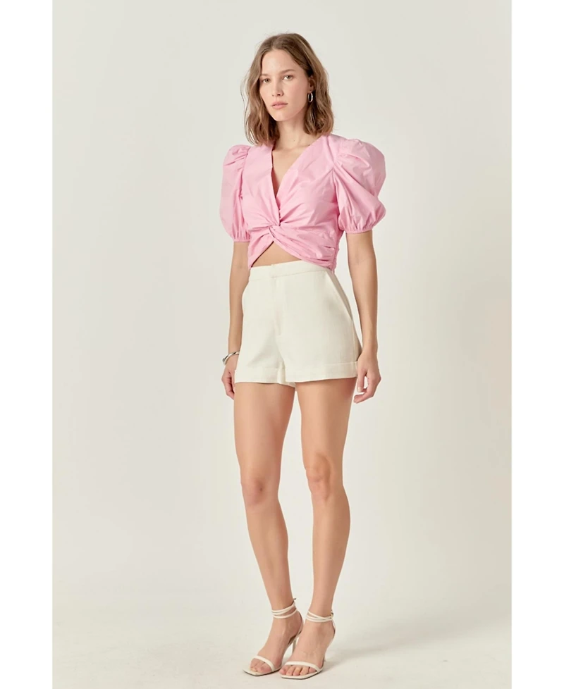 English Factory Women's Twist Detail Top