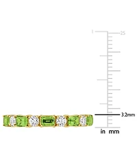 Green Sapphire (1-1/5 ct. t.w.) & White (3/8 Band 14k Gold
