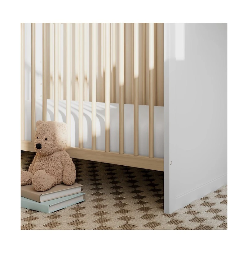 Storkcraft Calabasas 3-in-1 Convertible Crib (White with Driftwood)