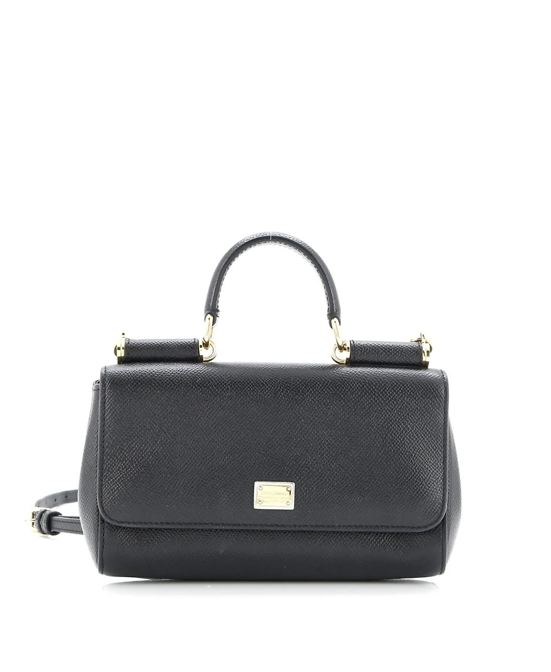 Pre-Owned Dolce & Gabbana Small East West Miss Sicily Bag Leather