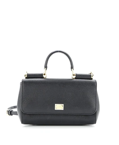 Pre-Owned Dolce & Gabbana Small East West Miss Sicily Bag Leather