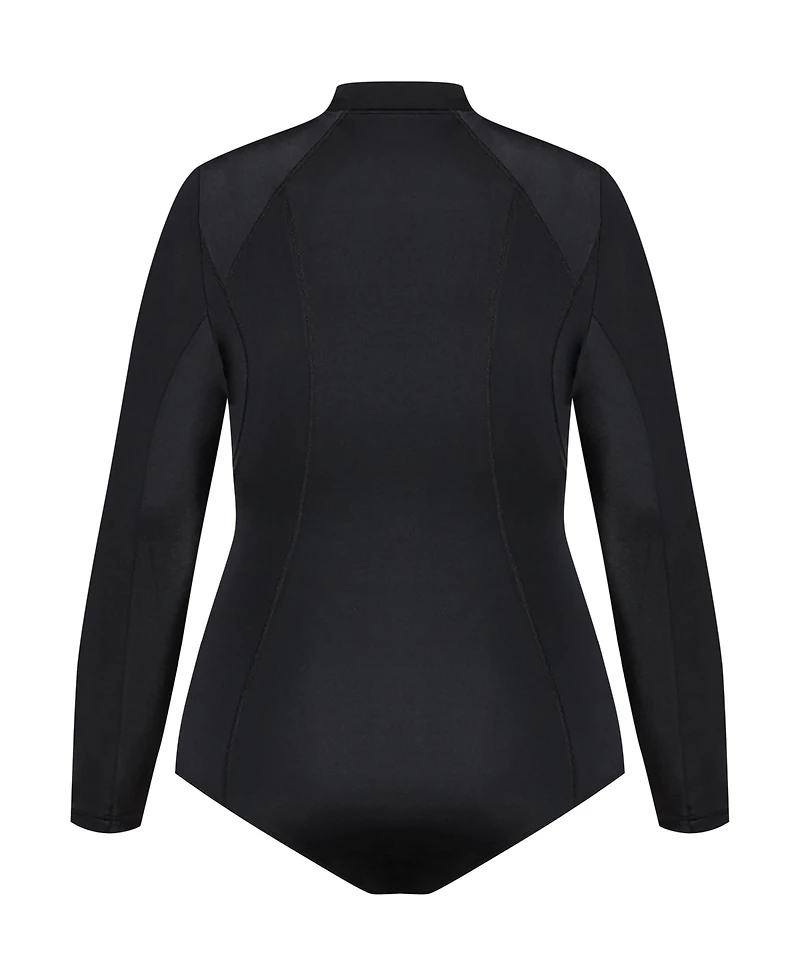 City Chic Plus Cancun Long Sleeve 1 Piece