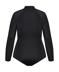 City Chic Plus Cancun Long Sleeve 1 Piece
