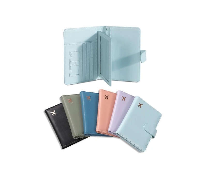 Passport Storage Wallet with 6 Slots- Pink