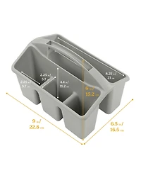 ECR4Kids 4-Compartment Small Caddy, Grey, 6-Pack