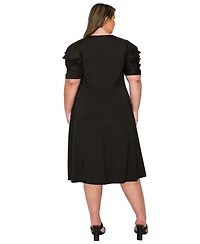 L I V D Plus Aleyna Flare Dress
