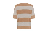 Olsen Women's Cotton Blend Striped Pullover