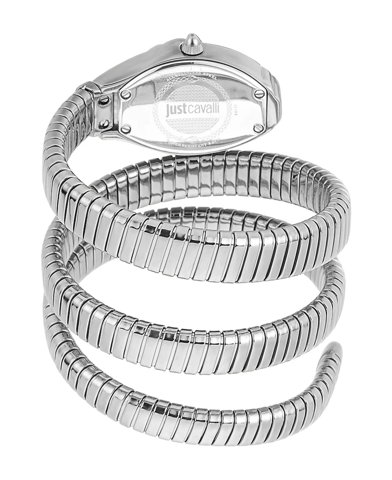 Just Cavalli Women's Silver Stainless Steel Bracelet Watch, 35mm