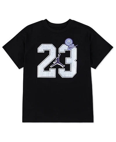 Jordan Big Girls Blue Jeans and Bling T-Shirt