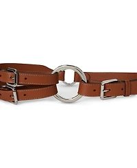 Lauren Ralph Tri-Strap O-Ring Leather Belt