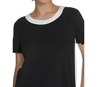 Tommy Hilfiger Women's Short-Sleeve Scuba Crepe Shift Dress
