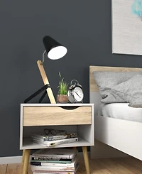 Tvilum 19.57" Wood 1 Drawer Nightstand