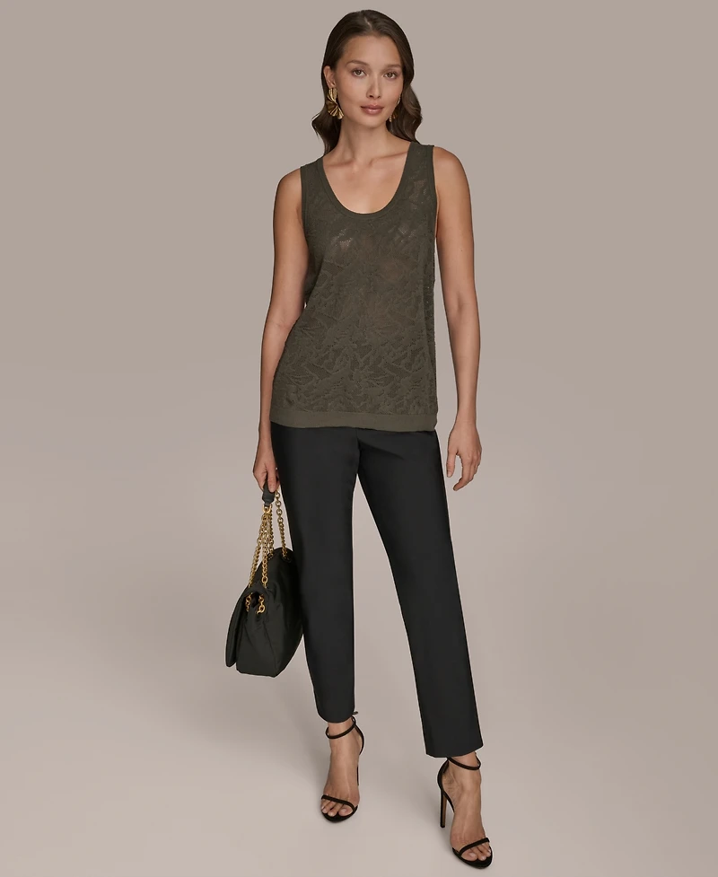 Donna Karan New York Women's Sleeveless Pointelle-Knit Tank Top