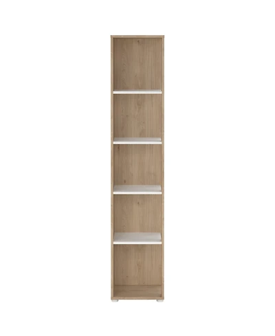 Tvilum 80.59" Wood 5 Shelf Narrow Bookcase