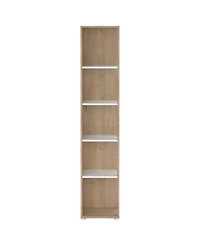 Tvilum 80.59" Wood 5 Shelf Narrow Bookcase