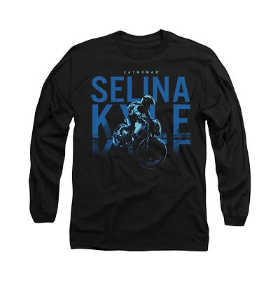 Batman Men's The Selina Kyle Motorcycle Long Sleeve Adult Tee / T-Shirt