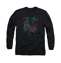 Batman Men's Arkham Knight City Of Fear Long Sleeve Adult Tee / T-Shirt