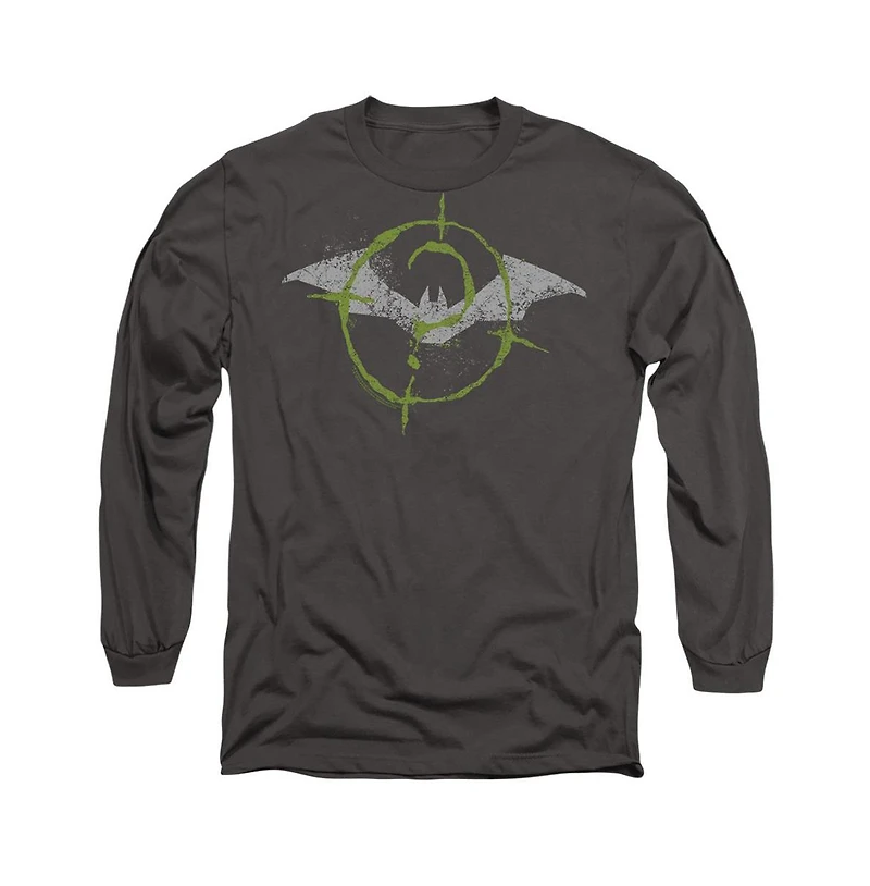 Batman Men's The (2022) Scribbles Bat Logo Long Sleeve Adult T-Shirt