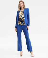 Kasper Women's Stretch-Crepe One-Button Seamed Jacket, Regular & Petite
