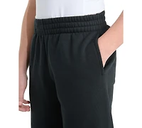 adidas Big Boys Elastic-Waistband Essential Logo Fleece Jogger Pants