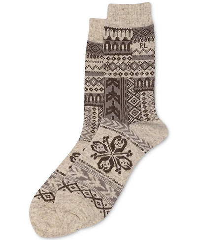 Polo Ralph Lauren Women's Patchwork Geo Dress Socks 79427