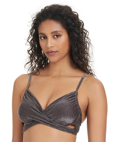 Bar Iii Women's Shimmer Core Underwire Bikini Top, Exclusively at Macy's