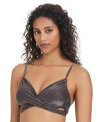 Bar Iii Women's Shimmer Core Underwire Bikini Top, Exclusively at Macy's