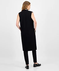 T Tahari Women's Sleeveless Open-Front Cardigan