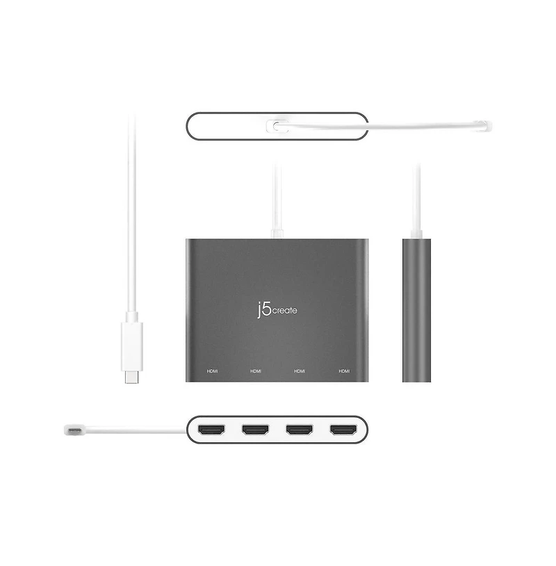 j5create JCA366 Usb Type-c To 4 Port Hdmi Multi-Monitor Adapter