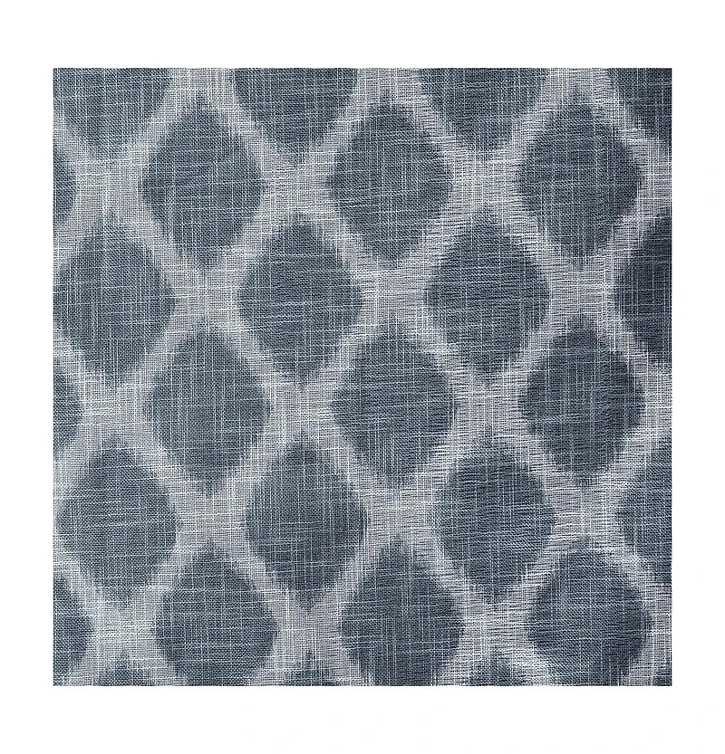 Blakesly Ikat blackout curtains for bedroom, Silver grommet top fit up to 1.25 inches rod Single Curtain Panel for Living Room