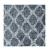 Blakesly Ikat blackout curtains for bedroom, Silver grommet top fit up to 1.25 inches rod Single Curtain Panel for Living Room