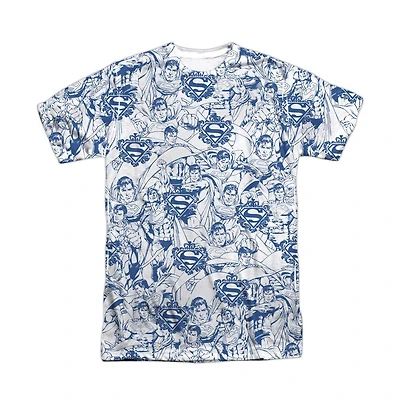 Superman Men's Super Is The Man Short Sleeve Adult 100% Poly Crew Tee / T-Shirt