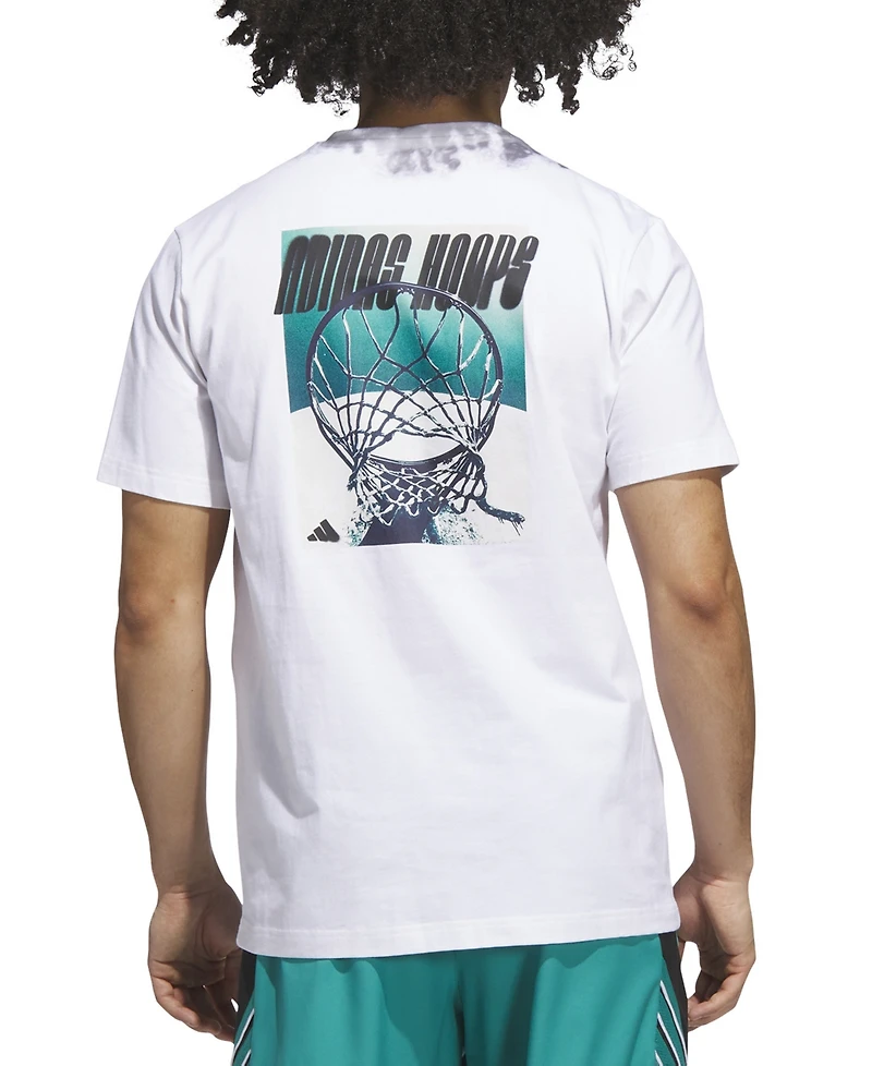 adidas Men's Basketball Hoop Logo Graphic T-Shirt