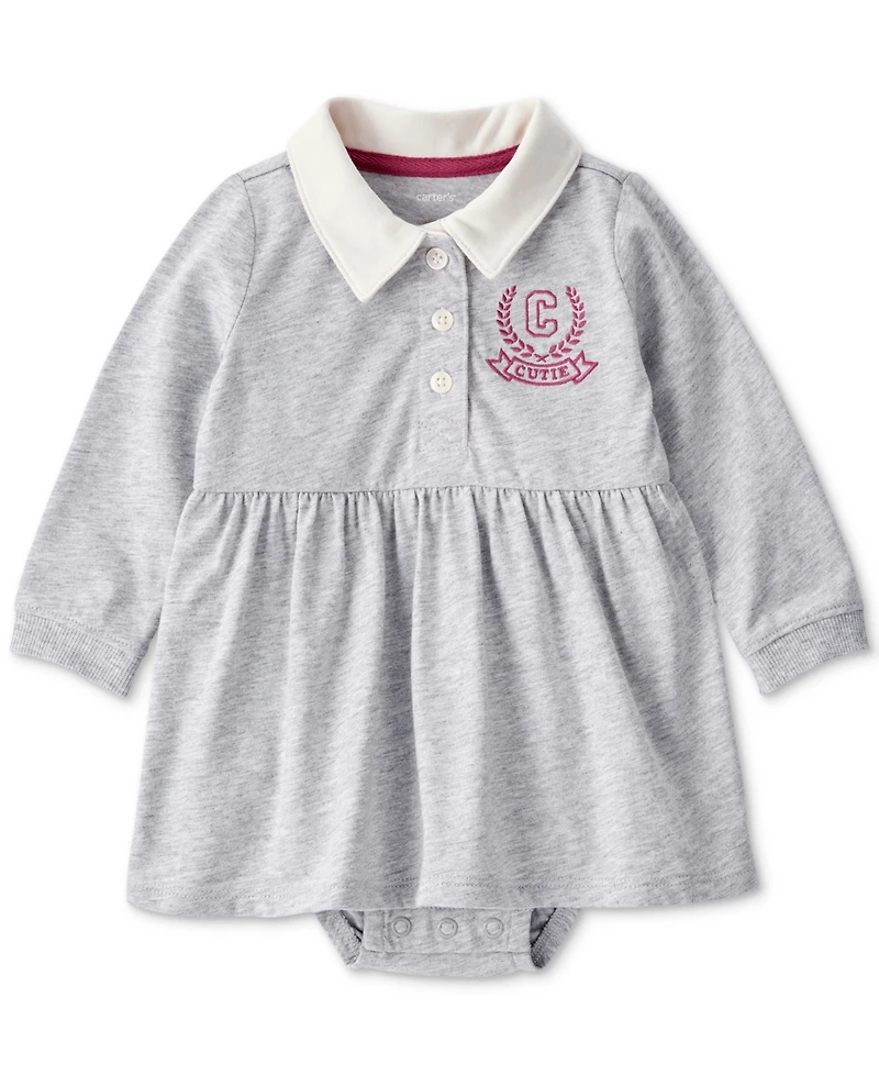 Carter's Baby Girls Varsity Polo Bodysuit Dress