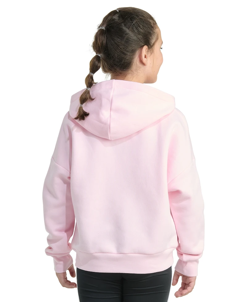 adidas Big Girls Long-Sleeve Graphics Fleece Pullover Hoodie