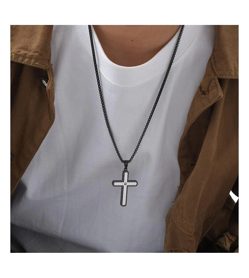 Anna Zuckerman Ebon Cross Necklace