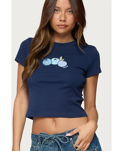 Edikted Women's Bluberry Patch T Shirt