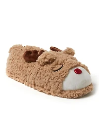 Dearfoams Men's Unisex Adult Animal Closed Back House Slipper - Santa