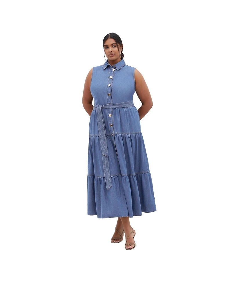 City Chic Plus Raya Maxi Dress