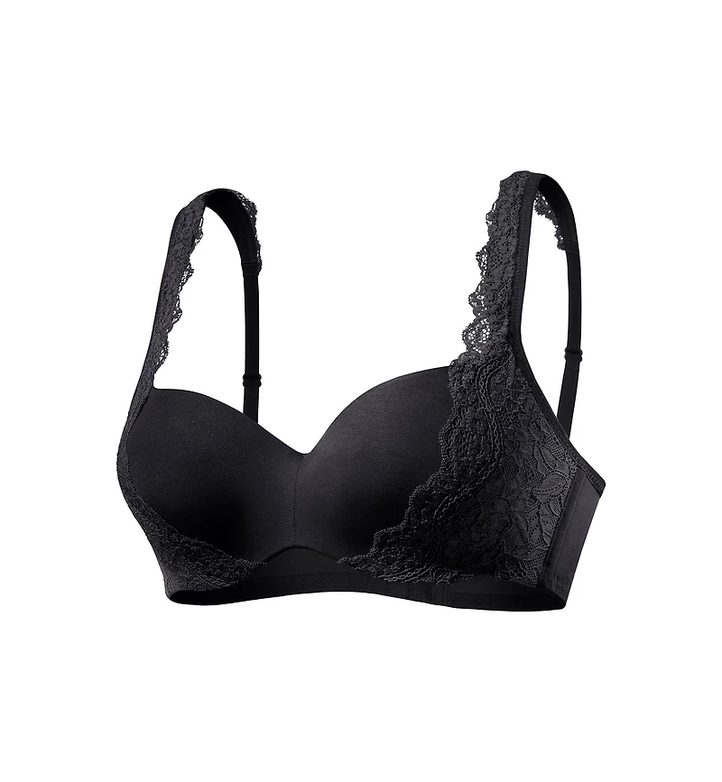 Lascana Women's Lace Detail Seamless T-Shirt Bra