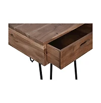 Rollins Solid Acacia Side End Table