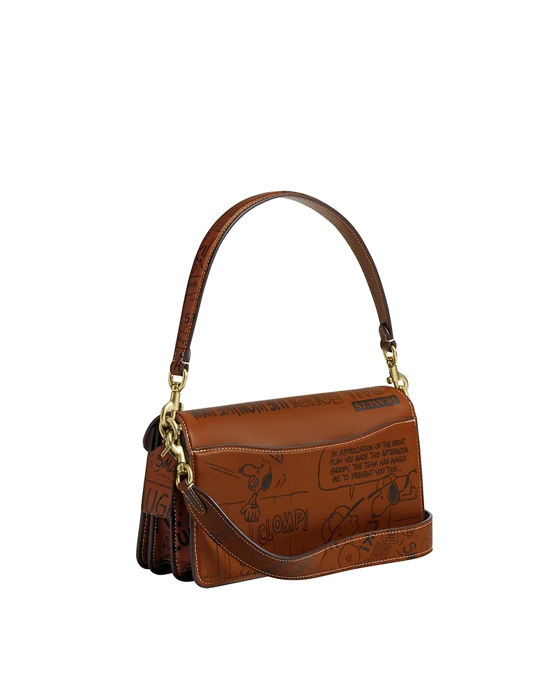 Coach x Peanuts Tabby 26 Shoulder Bag with Newspaper Print