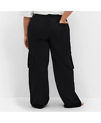 City Chic Plus Clarence Cargo Denim Pant