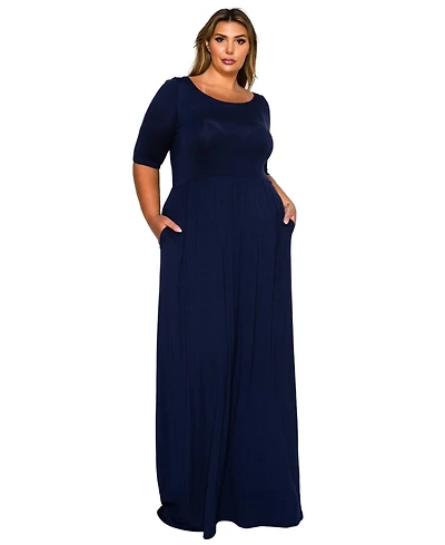 L I V D Plus Eva Pocket Maxi Dress